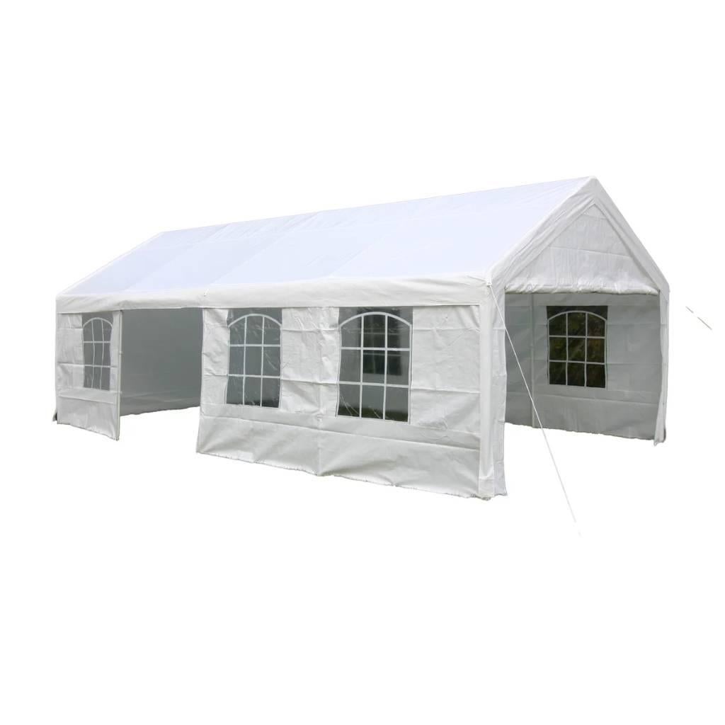 partytent 4 x8 mtr wit, Tuin en Terras, Partytenten, Gebruikt, Partytent, 2 meter of meer, 8 meter of meer, 4 tot 6 meter, Ophalen