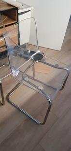 4 Ikea Toby transparante eetstoelen kuipstoelen., Huis en Inrichting, Stoelen, Ophalen of Verzenden, Zo goed als nieuw, Wit, Vier