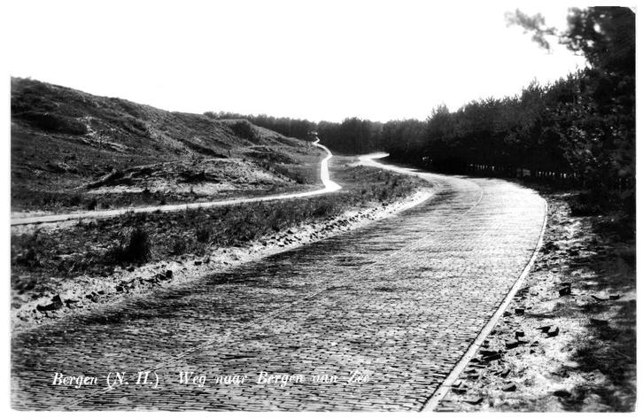 939308 Bergen NH Weg naar Zee 1962 Gelopen met postzegel, Verzamelen, Ansichtkaarten | Nederland, Gelopen, Noord-Holland, 1960 tot 1980