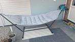 Fatboy hangmat z.g.a.n. met zwart frame en regenhoes, Tuin en Terras, Hangmatten, Ophalen, Zo goed als nieuw, Met standaard, Eenpersoons