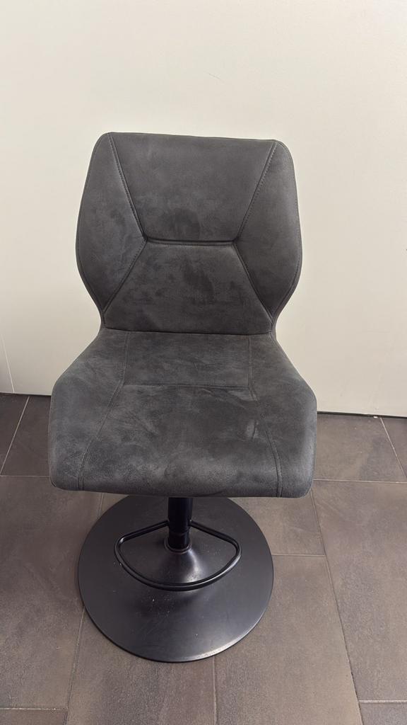 Barkruk Jesse verstelbaar – antraciet (Leen Bakker), Ophalen, Kunststof, Gebruikt, In hoogte verstelbaar