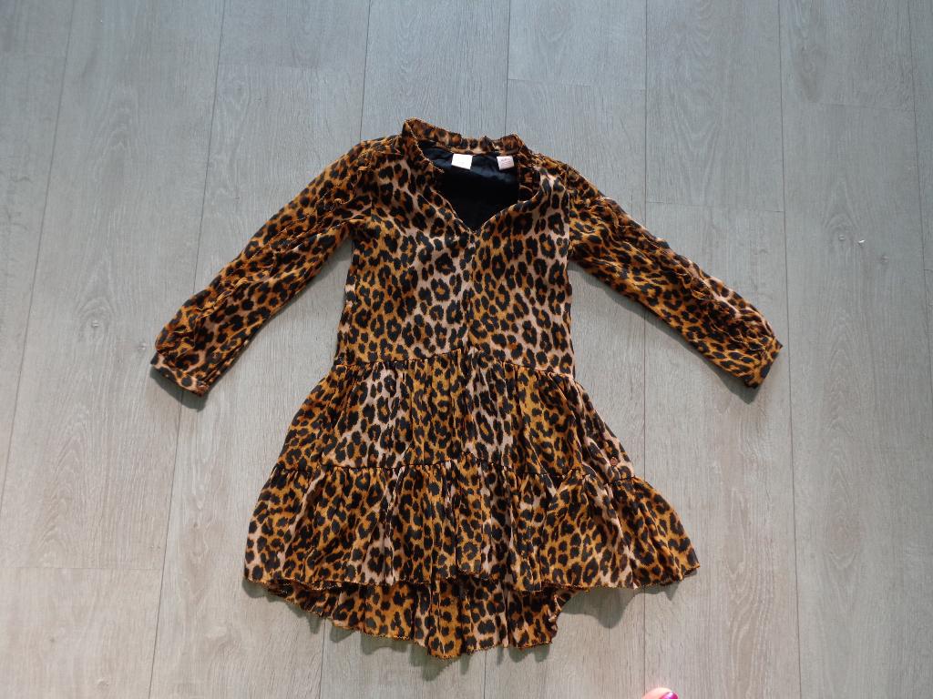 panterprint jurkje van Scotch & Soda, maat 104, Ophalen of Verzenden, Gebruikt, Meisje, Jurk of Rok