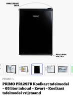 Zwarte koelkast / 70,-, Witgoed en Apparatuur, Koelkasten en IJskasten, Minder dan 75 liter, Ophalen, Met vriesvak, Minder dan 85 cm