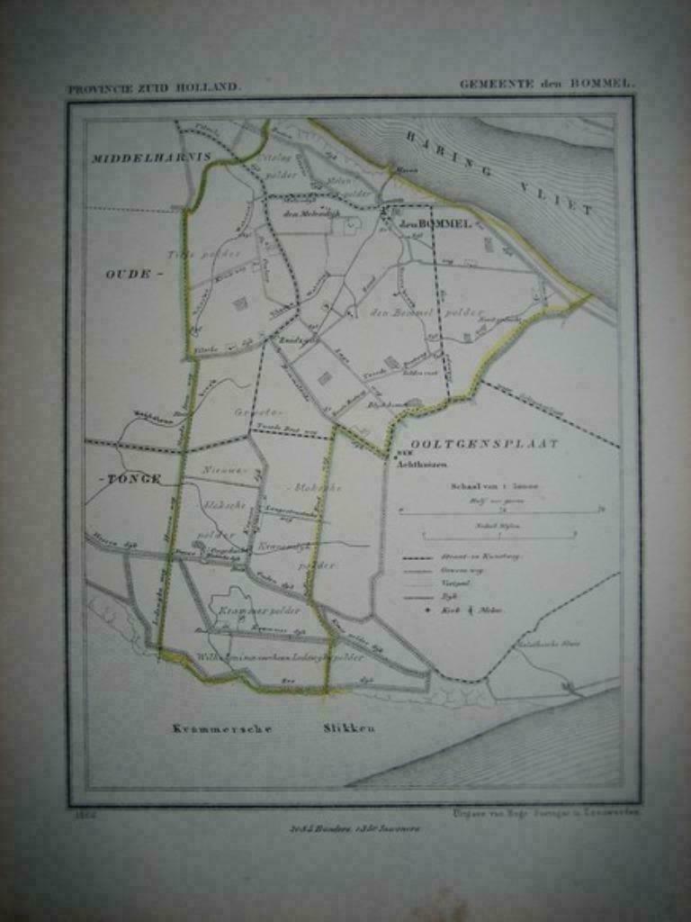 25 / Den Bommel Litho Kuyper ZH 1867, Ophalen of Verzenden