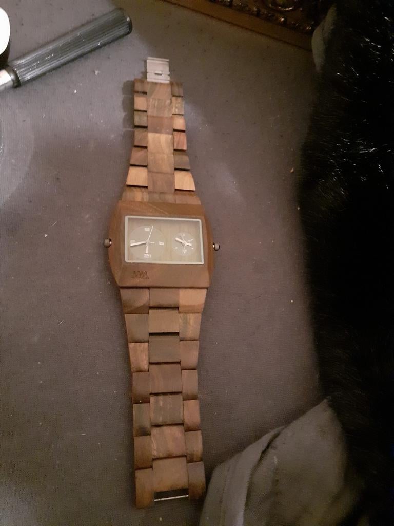 Zgan WEWOOD houten horloge, Ophalen of Verzenden, Zo goed als nieuw, Overige materialen, Overige merken