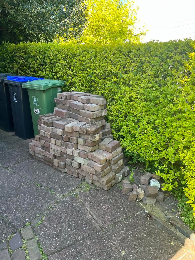 Bakstenen Brussels formaat (ca. 195x65x90 mm) - 428 stuks, Ophalen, Gebruikt, Bakstenen