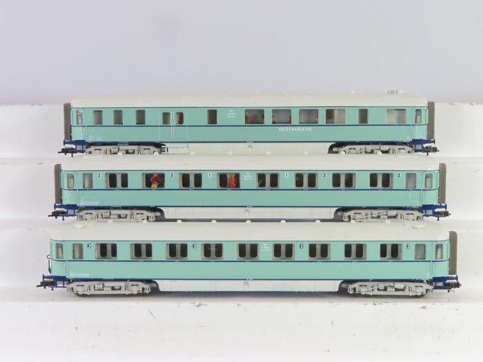 Roco 45760/1/2: driedelige set plan-D rijtuigen NS turquoise, Treinset, Gelijkstroom, Ophalen of Verzenden, Roco