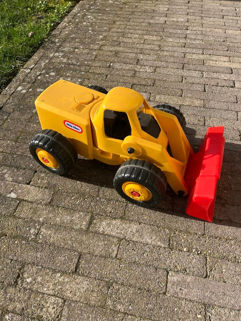Little Tikes gele bulldozer met rood blad, Ophalen of Verzenden, Gebruikt