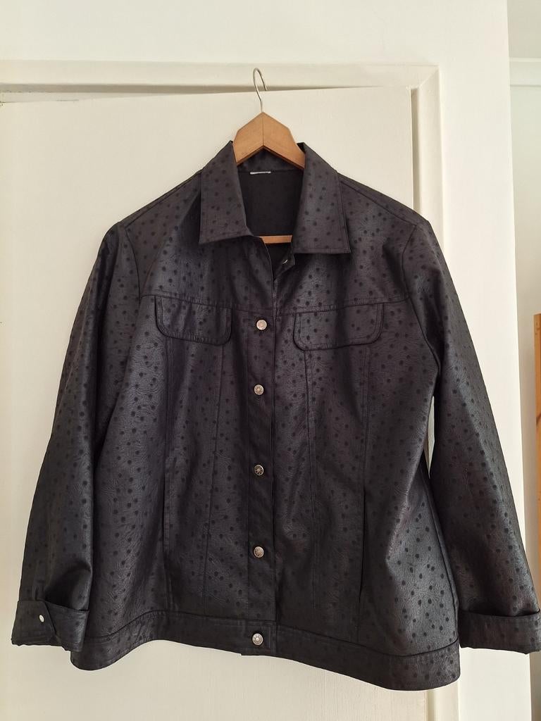 Inmitatie leren rokpak mt 44, Kleding | Heren, Ophalen of Verzenden, Zwart
