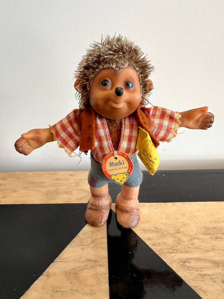 Steiff egel Macki (compleet), Antiek en Kunst, Antiek | Speelgoed, Ophalen of Verzenden
