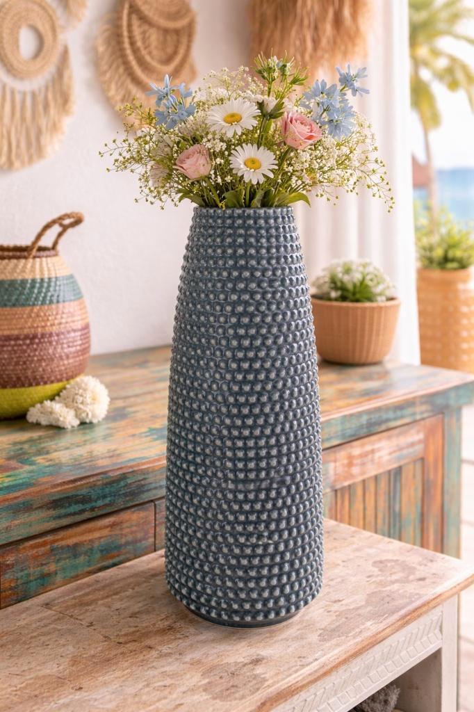 Grote keramieken vaas – Loods 5 – Ibiza / boho stijl, Huis en Inrichting, Woonaccessoires | Vazen, Zo goed als nieuw, Overige kleuren