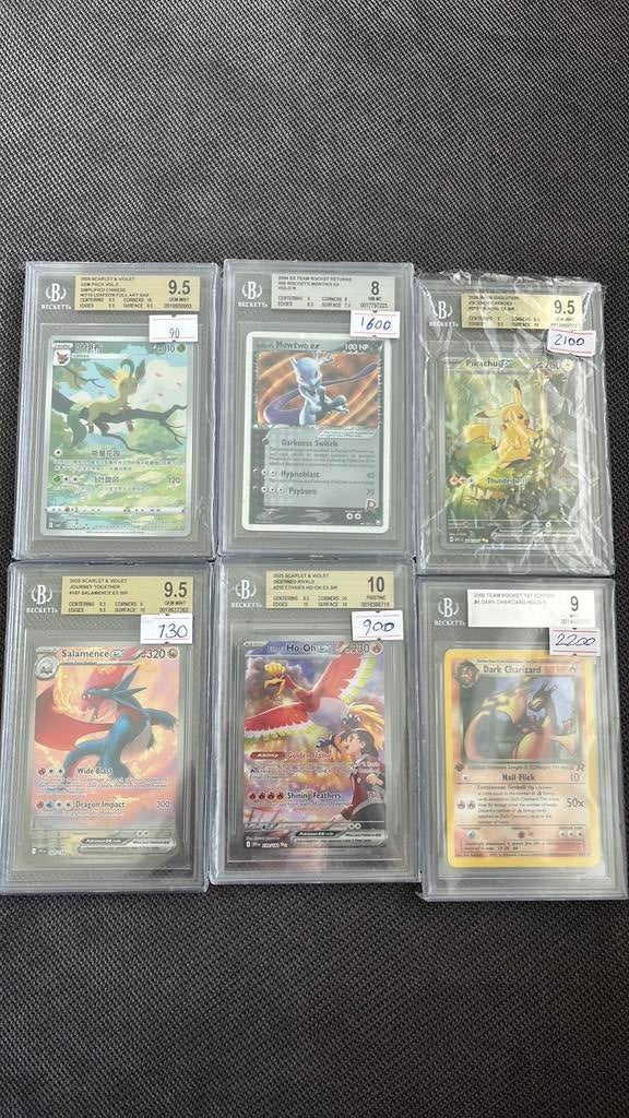 Beckett pokemon slabs!, Ophalen of Verzenden, Nieuw, Meerdere kaarten, Foil