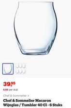 Chef & Sommelier Macaron wijnglazen/ tumblers 40 cl, Ophalen of Verzenden