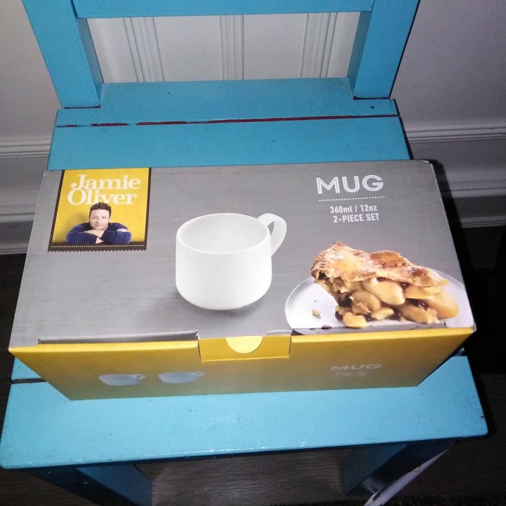 Jamie Oliver mokken 360 ml set van 2 stuks nieuw in doos, Huis en Inrichting, Keuken | Servies, Ophalen, Nieuw, Overige stijlen
