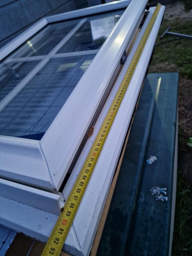Gebruikt venster met dubbelglas, 95x68 cm, Gevelraam of Ruit, Gebruikt, Minder dan 80 cm, 80 tot 120 cm