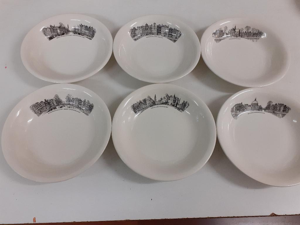 Amsterdams Grachtenservies Villeroy & Boch - 6 diepe borden, Ophalen of Verzenden