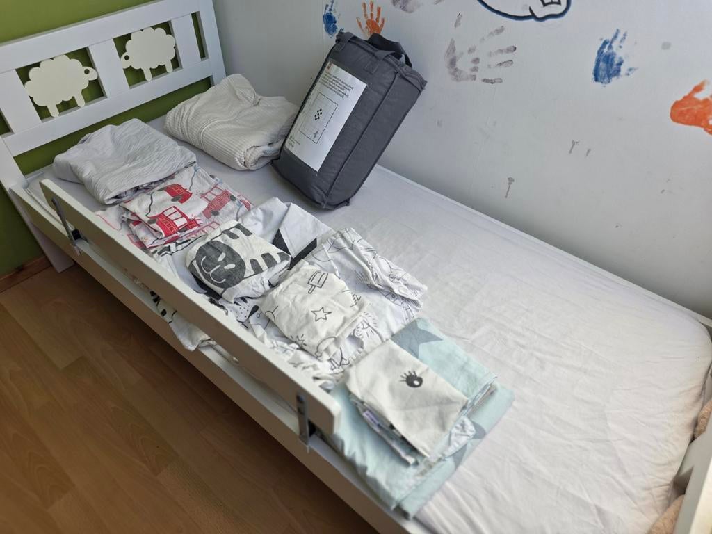 Ikea Kritta peuterbed compleet, Kinderen en Baby's, Kinderkamer | Bedden, Gebruikt, 70 tot 85 cm, 160 tot 180 cm, Ophalen
