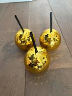 12x Discobal beker met rietje NIEUW, Ophalen of Verzenden, Zo goed als nieuw, Verjaardag