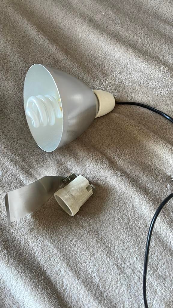 Lamparmatuur, porselijnen fitting, UVB100 lamp, Ophalen of Verzenden, Gebruikt