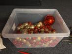 Mega groot pakket rood goud kerstversiering, Diversen, Kerst, Ophalen of Verzenden, Zo goed als nieuw