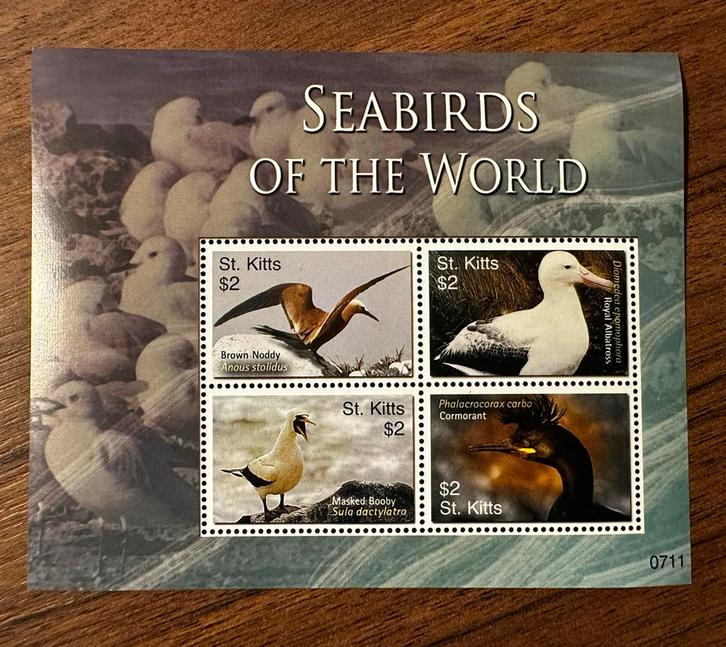 St. Kitts 2007 Vogels van de Wereld postzegelvel, Postzegels en Munten, Postzegels | Amerika, Postfris, Ophalen of Verzenden