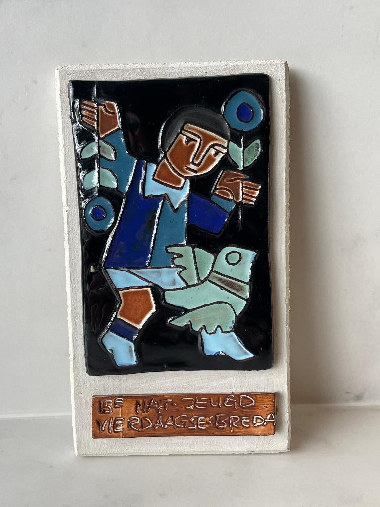 Wandtegel door Henk Potters, Antiek en Kunst, Ophalen of Verzenden
