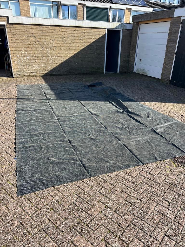Tenttapijt 3,5 x 5,5 meter antraciet, Ophalen, Zo goed als nieuw