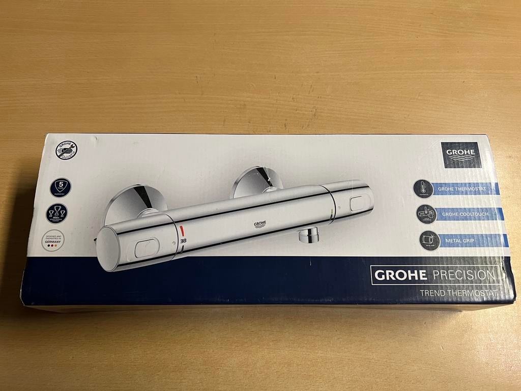 GROHE PRECISION TREND Thermostaatkraan 15cm met Rozetten, Ophalen of Verzenden, Nieuw, Chroom, Kraan