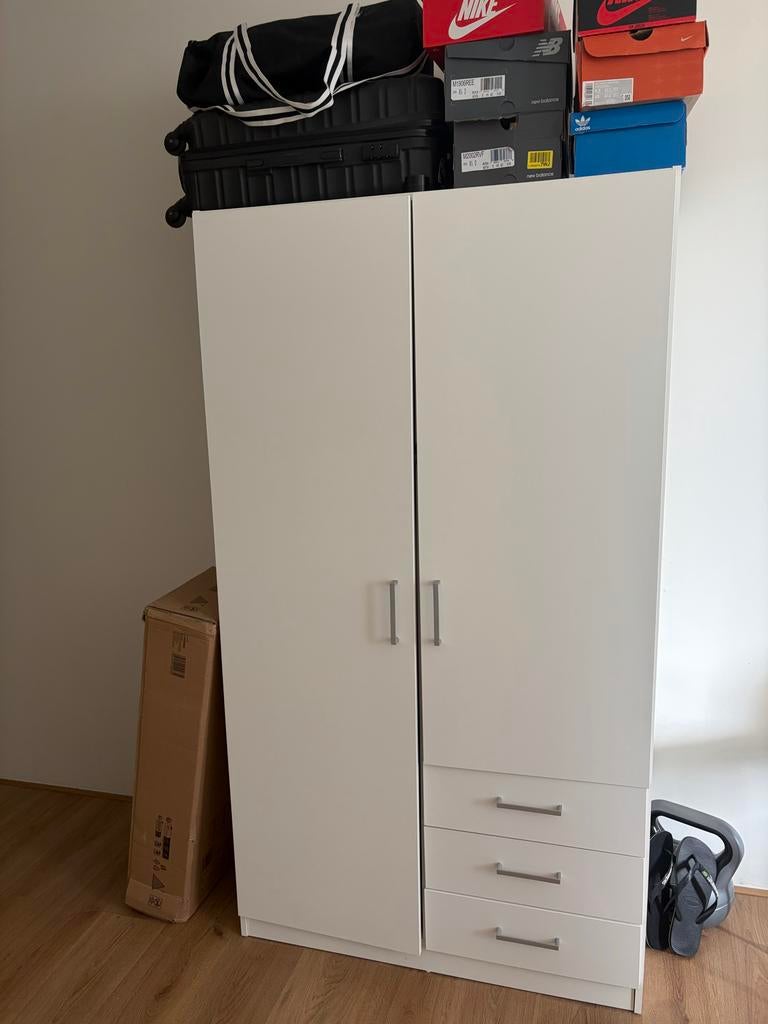 Witte kledingkast met lades - Gebruikt, Ophalen, Gebruikt, 50 tot 100 cm, Met lade(s)