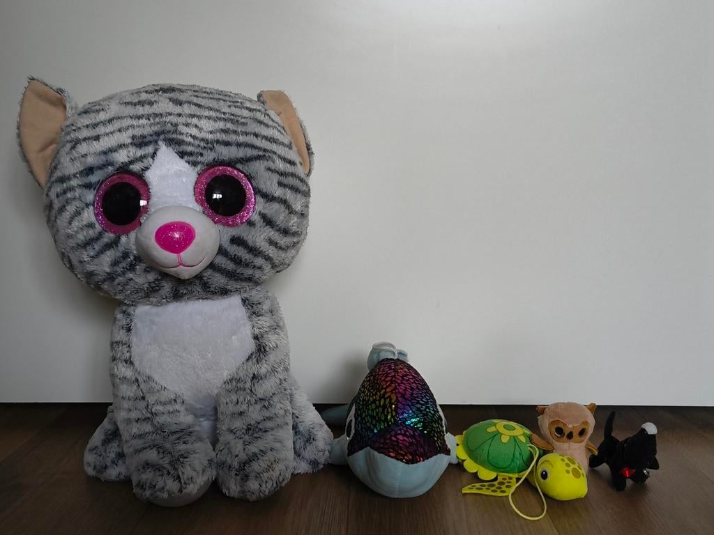 Leuke knuffels voor kinderen - Kat, dolfijn, schildpad, aap, Ophalen of Verzenden, Overige typen