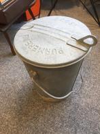 Zinken vuilnis emmer uit Purmerend., Huis en Inrichting, Ophalen of Verzenden, Zo goed als nieuw, Metaal, Minder dan 50 cm