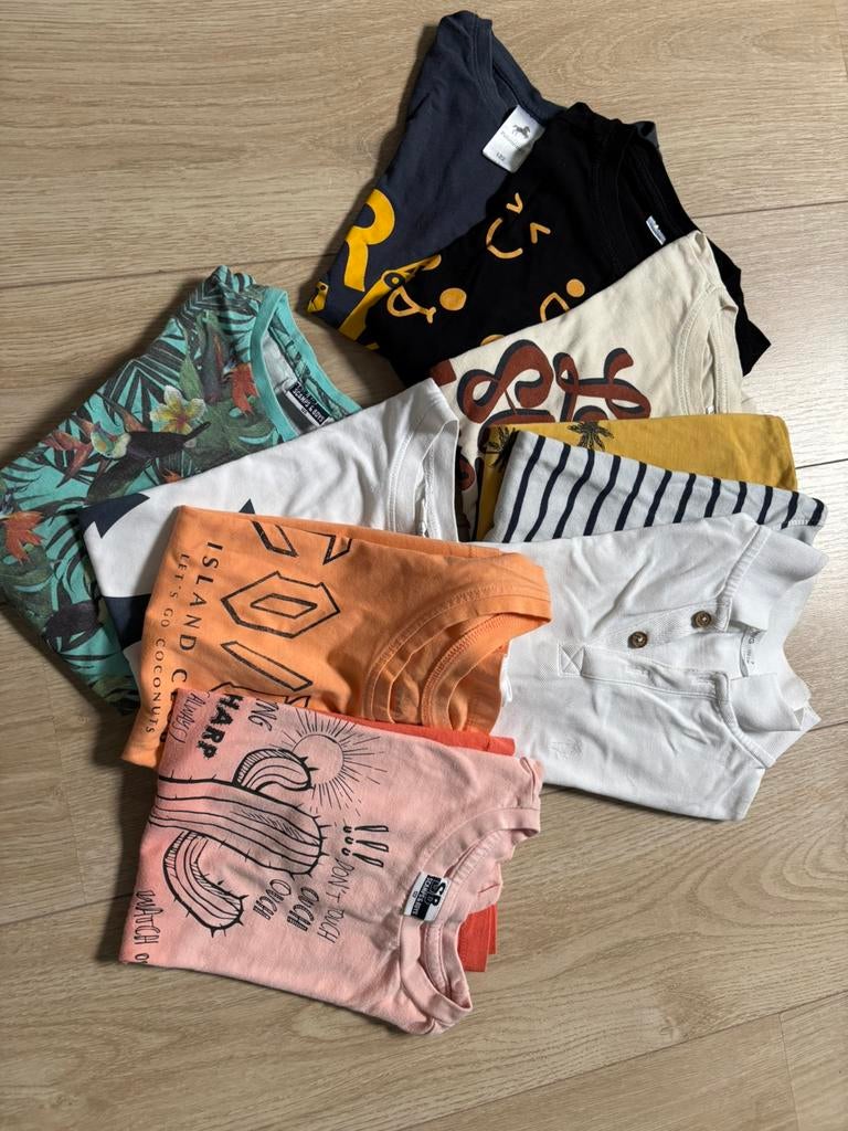 Overhemd, truitje en 12 t shirts maat 122, Kinderen en Baby's, Kinderkleding | Maat 122, Ophalen of Verzenden, Zo goed als nieuw