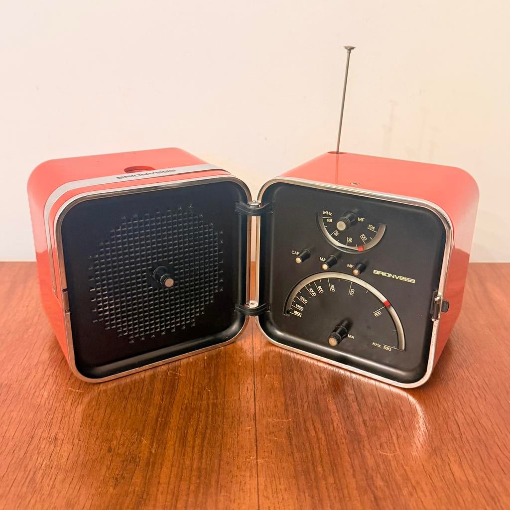 VINTAGE RADIO BRIONVEGA TS502 CUBO 1e SERIE 1964 ZELDZAAM, Verzenden