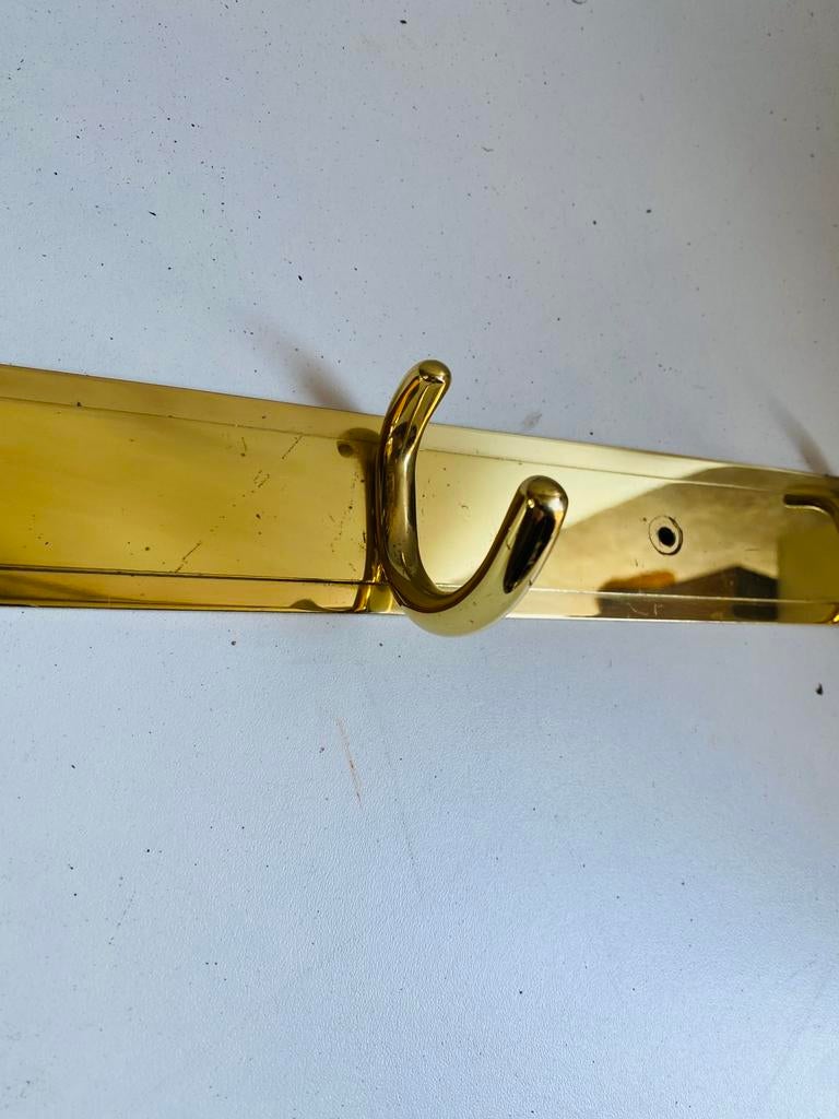 Messing wandkapstok , jaren 80, Wandkapstok, Gebruikt, Onbekend, Ophalen of Verzenden