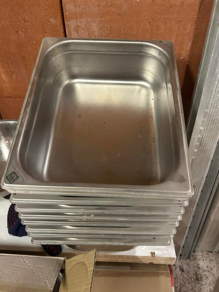 Au bain marie bakken groot en klein + 6 kleine deksels, Huis en Inrichting, Ophalen, Gebruikt