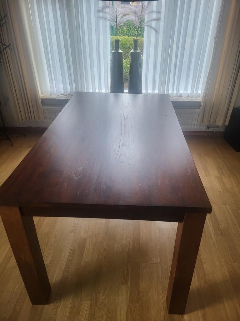 Massief eiken tafel, Huis en Inrichting, Tafels | Eettafels, Ophalen, Gebruikt, 50 tot 100 cm, 150 tot 200 cm