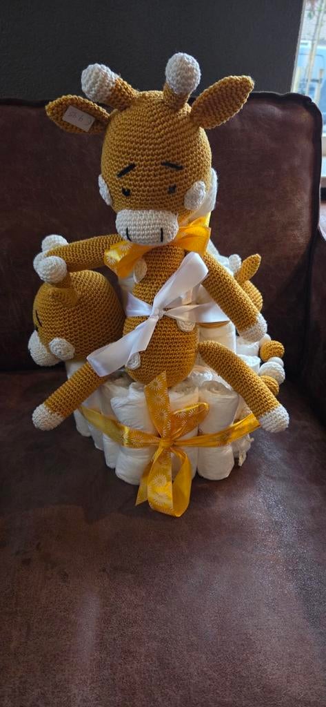Luiertaart Giraffe Thema, Kinderen en Baby's, Kraamcadeaus en Geboorteborden, Ophalen of Verzenden, Nieuw, Kraamcadeau