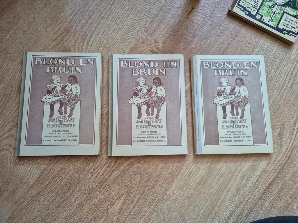 Blond en Bruin - leesboekjes lagere school, Antiek en Kunst, Verzenden, Jan Ligthart en H. Scheepstra