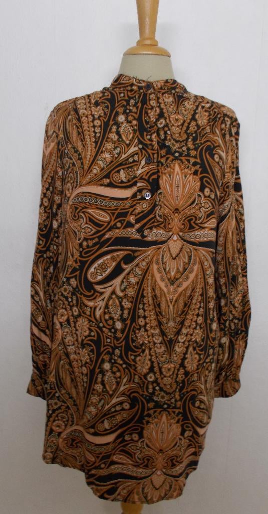 Mooie batik print tuniek/blouse van Richard Allen! M/L, Verzenden, Zo goed als nieuw, Maat 38/40 (M), Bruin