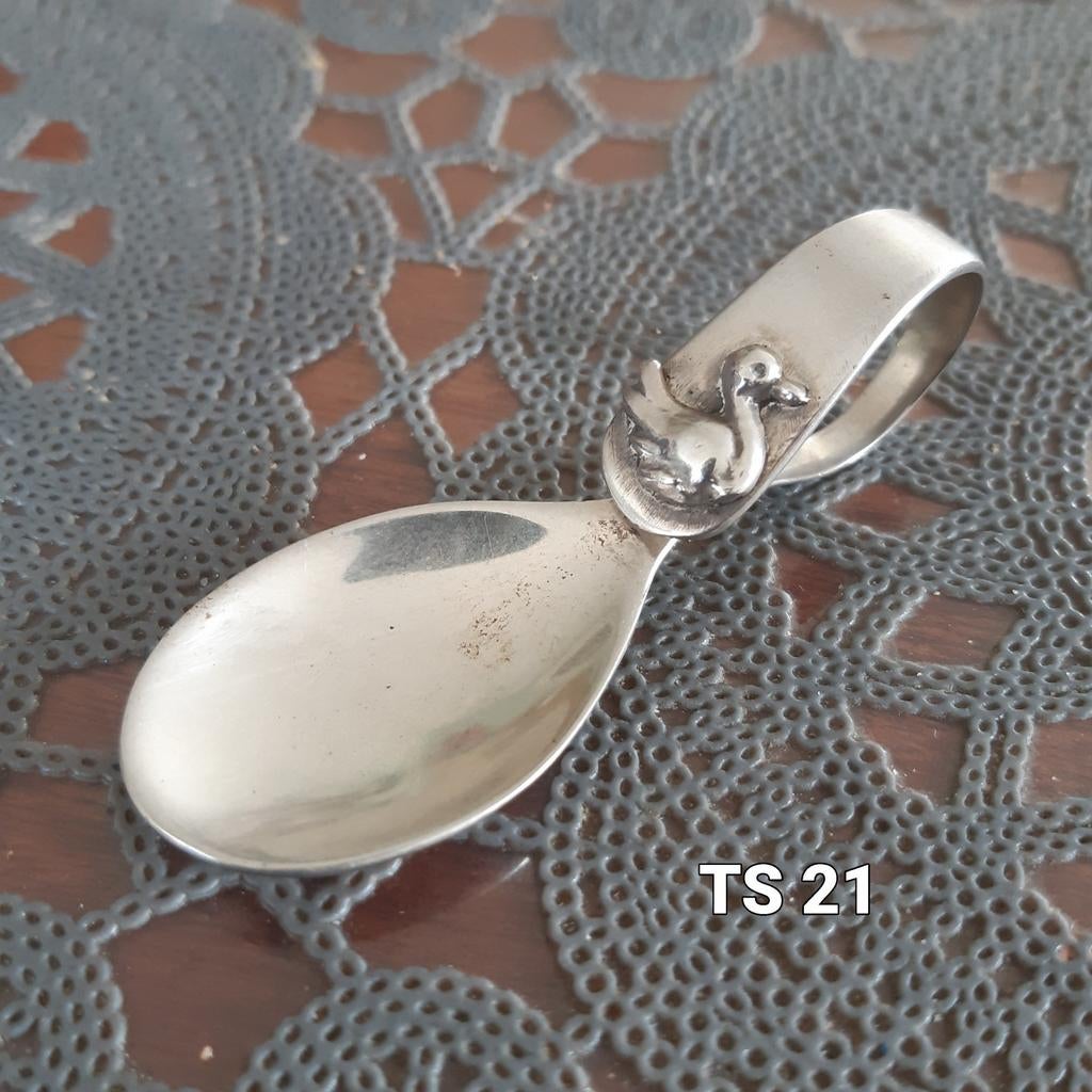 Zilveren geboorte  lepel.., Ophalen of Verzenden