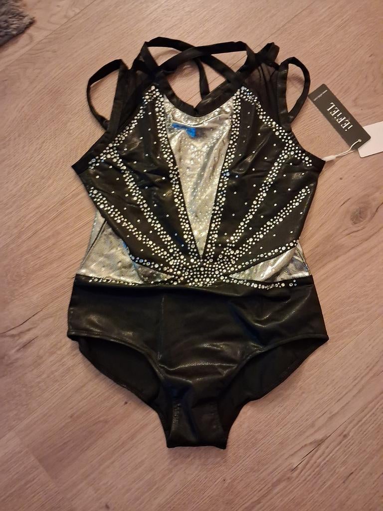 Zwart-zilveren turnpakje met glitterdetails, Kleding | Dames, Carnavalskleding en Feestkleding, Nieuw, Kleding, Overige thema's