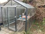 Ruime kweekkas met aluminium frame 4,55x2,25m, Ophalen, Gebruikt, Kweekkas, Glas