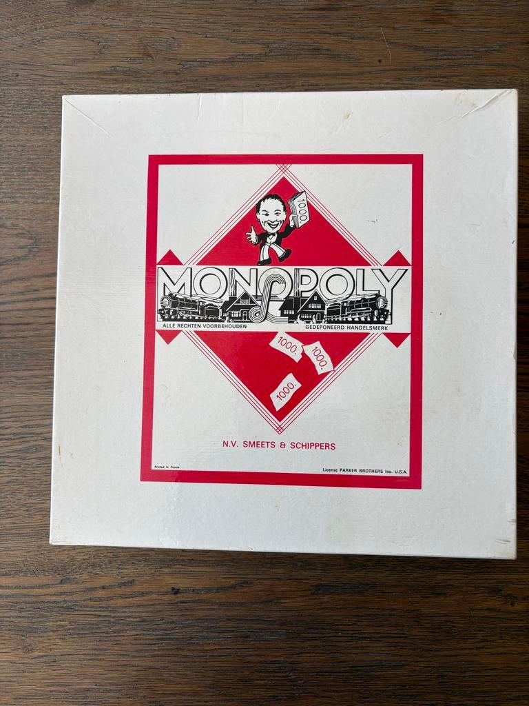 Vintage Monopoly Bordspel - N.V. Smeets & Schippers, Drie of vier spelers, Ophalen of Verzenden, Gebruikt