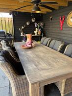 Grote houten tuintafel 240cm, Ophalen, Gebruikt, Rechthoekig, Hout