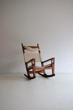 Keyhole schommelstoel GE-673, Hans J. Wegner, Ophalen, Wit, Design, Zo goed als nieuw