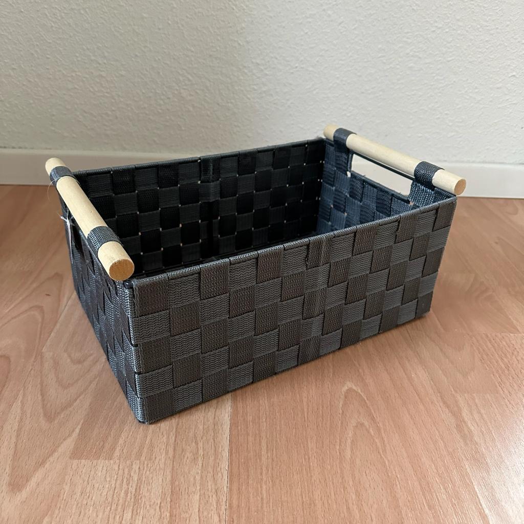 Mandje 37x23x17, grijs, Ophalen of Verzenden, Zo goed als nieuw, Rechthoekig, Overige materialen