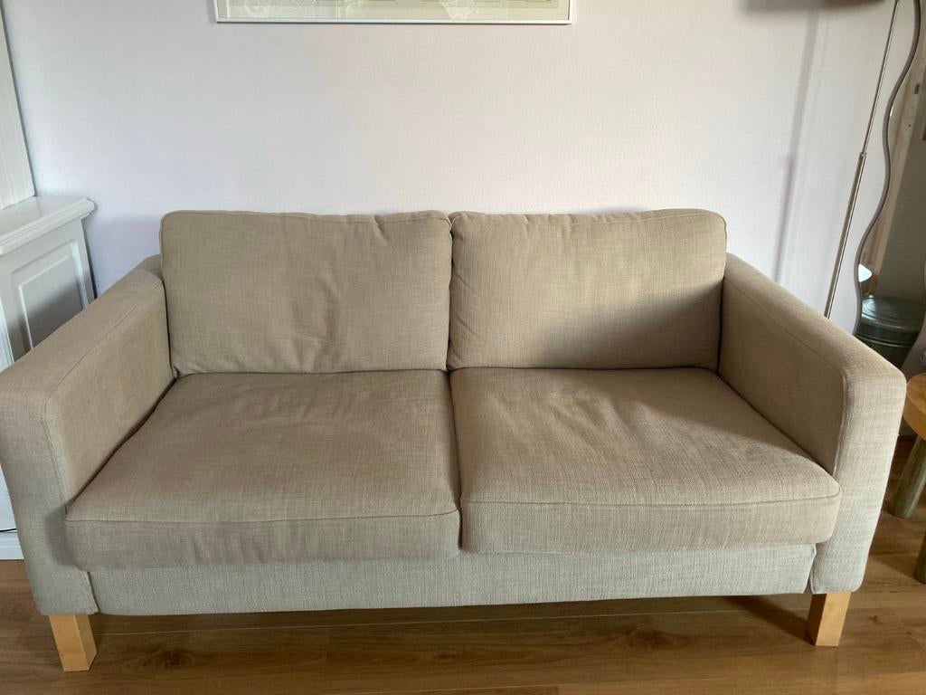 Tweezitsbank - Beige, Huis en Inrichting, Banken | Sofa's en Chaises Longues, Ophalen, Gebruikt, 150 tot 200 cm, Tweepersoons