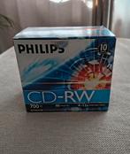 Philips 10x CD-RW 80 min - 700MB.
Speed 4-12x - Jewelcase, Ophalen of Verzenden, Nieuw