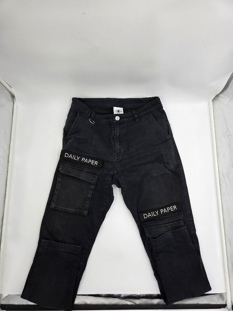 Daily Paper cargo broek zwart – maat S – logo streetwear, Zwart, Ophalen of Verzenden, Zo goed als nieuw, Daily Paper