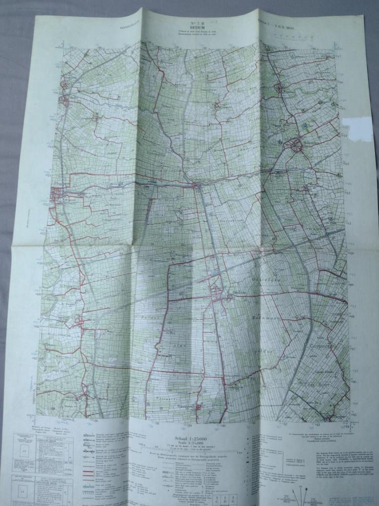 7 B Bedum Middelstum Stitswerd Adorp Sauwerd Plattegrond 195, Antiek en Kunst, Ophalen of Verzenden